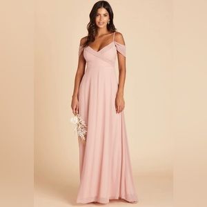 Buddy Grey Spence Convertible Dress,  Chiffon Dusty Rose Size Small